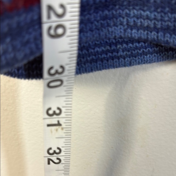 Chaps Blue and Red Southwestern Tribal Patterned Vest - Picture 9 of 10